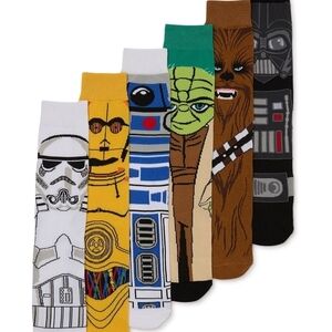 Star Wars Casual Crew Socks.  NWT.  Fits Shoe Sizes 8-12.